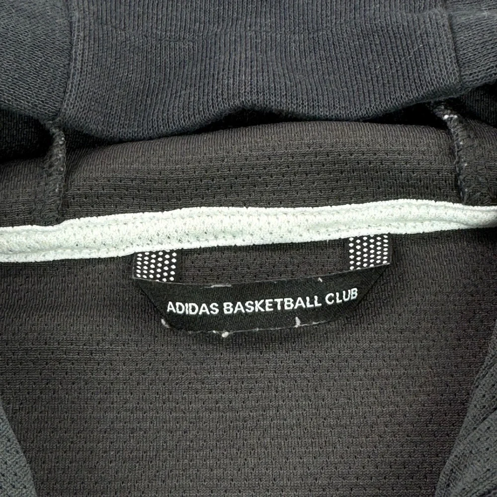 Adidas Basketball Club Full Zip Hoodie Black Aeroready Mens XL *FLAW